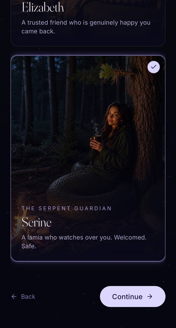 Choosing your companion — Serine, the serpent guardian